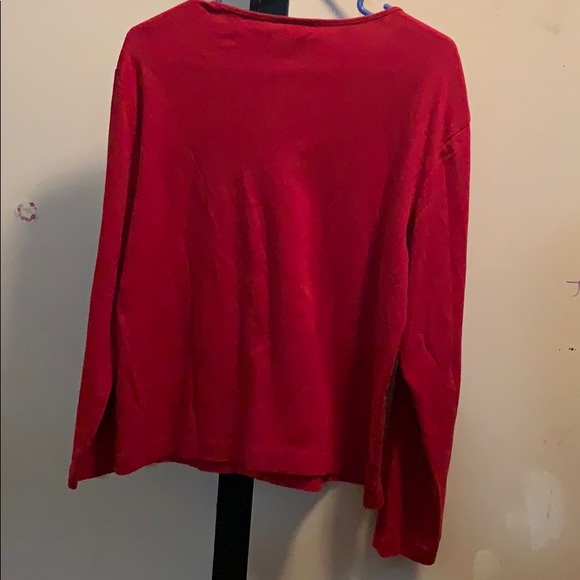 Beautiful red Lon sleeve tee additions by Chico’s - Picture 6 of 8